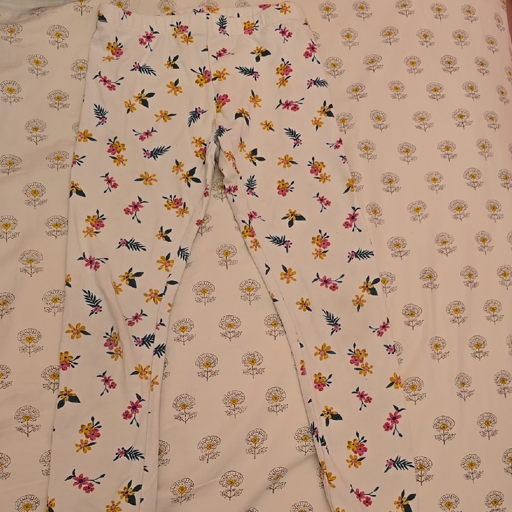 Old Navy White and Yellow Leggings Playful Design